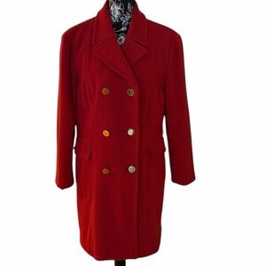 INC International Concepts XL cherry red 3/4 length double breasted coat